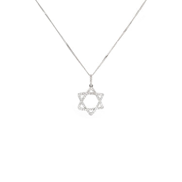 18K White Gold Tdw. 0.40ct Diamond Star of David Pendant | Gold Diamond Necklace | Gold Cross Necklace Australia | Rose Gold Necklace | Gold Cross Necklace Melbourne | Gold Diamond Pendant Necklace | Gold Necklace For Women | H&H Jewellery 