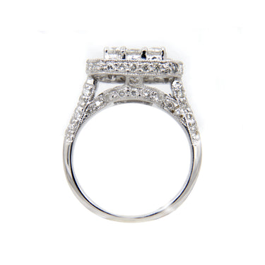 18K White Gold Tdw. 1.80ct Diamond Ring - 20616502