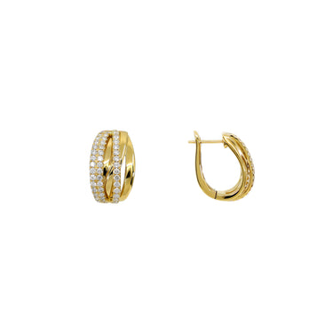 18K Yellow Gold Tdw. 1.47ct Diamond Earring - 20737863