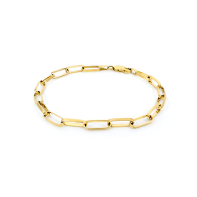 9K Yellow Gold  Long Box Paper Clip Bracelet | Gold Bracelet Melbourne | Gold  Bracelet Australia | H&H Jewellery
