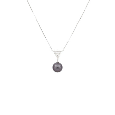  18K White Gold Tahitian Pearl and Diamond Pendant | Gold Diamond Necklace | Gold Cross Necklace Australia | Rose Gold Necklace | Gold Cross Necklace Melbourne | Gold Diamond Pendant Necklace | Gold Necklace For Women | H&H Jewellery 