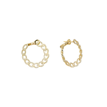 18K Yellow Gold Tdw. 1.71ct Diamond Earring - 20737870
