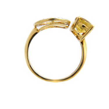 18K Yellow Gold 1.16ct Citrine and Diamond Ring - 20582357