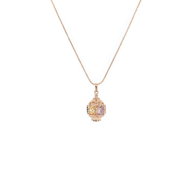9K Rose Gold Multicolour Stone Pendant | Gold Diamond Necklace | Gold Cross Necklace Australia | Rose Gold Necklace | Gold Cross Necklace Melbourne | Gold Diamond Pendant Necklace | Gold Necklace For Women | H&H Jewellery 