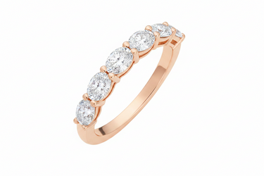 18K White Gold Tdw. 1.20ct Oval cut Lab-Grown Diamond Wedding Band Ring