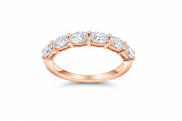 18K White Gold Tdw. 1.20ct Oval cut Lab-Grown Diamond Wedding Band Ring