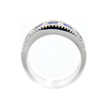 18K White Gold 1.30ct Sapphire and Diamond Ring | Sapphire Engagement Rings | Sapphire Jewellery Melbourne | Sapphire Jewellery Australia | Sapphire Wedding Rings | H&H Jewellery 