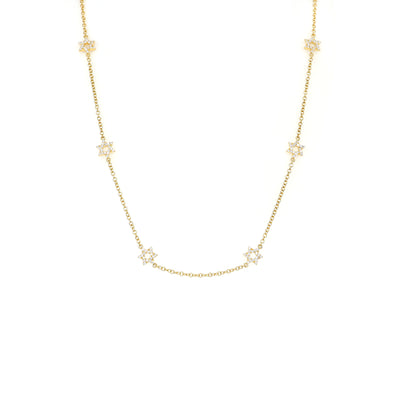 18K Yellow Gold Tdw. 0.82ct Diamond Star of David Necklace | Gold Diamond Necklace | Gold Cross Necklace Australia | Rose Gold Necklace | Gold Cross Necklace Melbourne | Gold Diamond Pendant Necklace | Gold Necklace For Women | H&H Jewellery 
