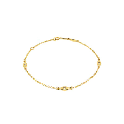 9K Gold Cubic Zirconia Bracelet | Gold Bracelet Melbourne | Gold Bracelet Australia | H&H Jewellery