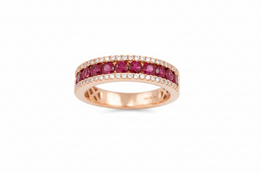 18K White Gold 0.94ct Ruby and Diamond Ring