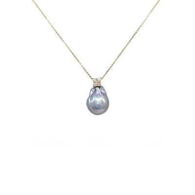 18K Yellow Gold Tahitian Baroque Pearl Necklace | Pearl Jewellery Australia | Pearl Jewellery Melbourne | Pearl Necklace Australia | H&H Jewellery