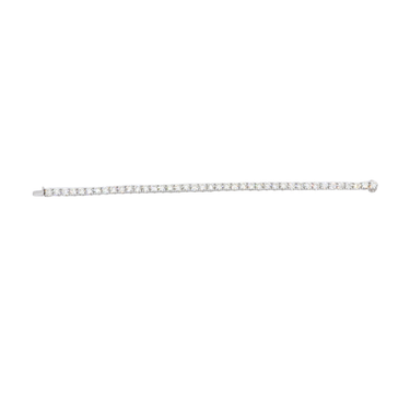 18K White Gold Tdw. 6.61ct Diamond Tennis Bracelet - 20752750