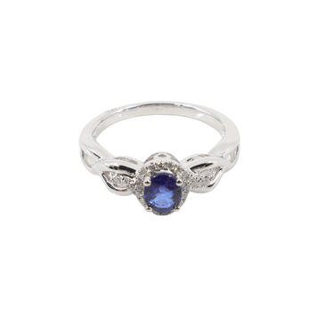 18K White Gold 0.60ct Sapphire and Diamond Ring | Sapphire Engagement Rings | Sapphire Jewellery Melbourne | Sapphire Jewellery Australia | Sapphire Wedding Rings | H&H Jewellery 