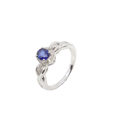 18K White Gold 0.60ct Sapphire and Diamond Ring | Sapphire Engagement Rings | Sapphire Jewellery Melbourne | Sapphire Jewellery Australia | Sapphire Wedding Rings | H&H Jewellery 