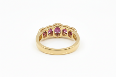 18K yellow Gold Ruby and Diamond Ring | Diamond Rings Melbourne | Engagement Rings Melbourne | Wedding Rings Melbourne | H&H Jewellery