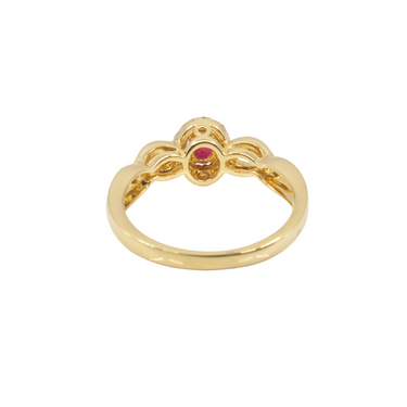 18K yellow Gold Ruby and Diamond Ring -20752798