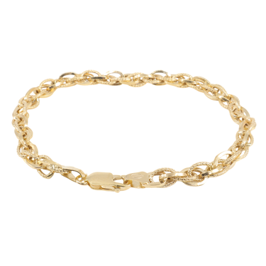 9k Yellow Gold Fancy Overlapping Bracelet -20747688