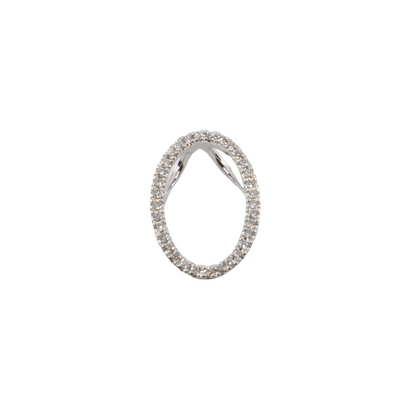 18K White Gold Diamond 'O' Initial Pendant | Gold & Diamond Initial Pendants Melbourne | Gold & Diamond Initial Pendants Australia | H&H Jewellery 
