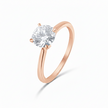 18K Gold Round 1.00ct Lab-Grown Diamond Engagement Ring