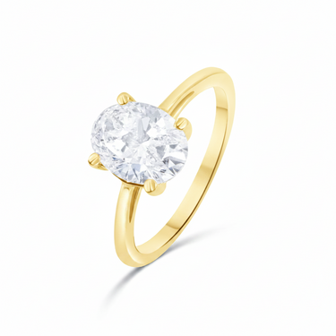 14K Gold Oval Cut 1.50ct Lab-Grown Diamond Engagement Ring
