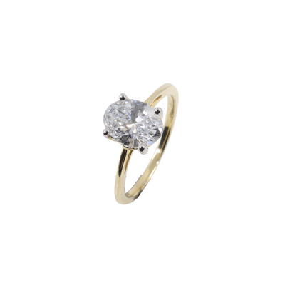 14K Yellow Gold 1.50ct Lab-Grown Diamond Engagement Ring | Diamond Rings Melbourne | Engagement Rings Melbourne | Wedding Rings Melbourne | H&H Jewellery