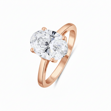 9K Gold Oval Cut 2.00ct Lab-Grown Diamond Engagement Ring