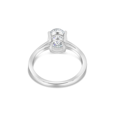 9K Gold Oval Cut 2.00ct Lab-Grown Diamond Engagement Ring