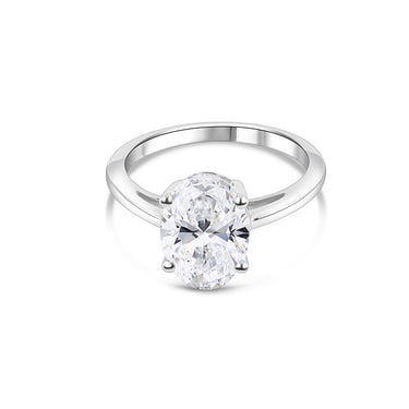 9K Gold Oval Cut 2.00ct Lab-Grown Diamond Engagement Ring