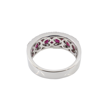 18K White Gold Ruby and Diamond Ring - 20756970