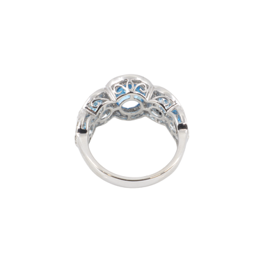 14K White Gold Topaz and Diamond Ring | Diamond Engagement Rings Melbourne | Wedding Rings Melbourne | H&H Jewellery
