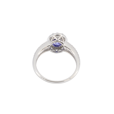 14K White Gold Tanzanite and Diamond Ring | Diamond Engagement Rings Melbourne | Wedding Rings Melbourne | H&H Jewellery