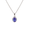 18K White gold Tanzanite and Diamond Pendant |  Gold Diamond Necklace | Gold Cross Necklace Australia | Rose Gold Necklace | Gold Cross Necklace Melbourne | Gold Diamond Pendant Necklace | Gold Necklace For Women | H&H Jewellery 