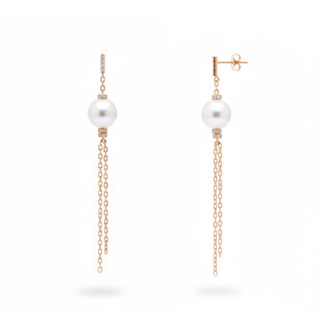 18K Rose Gold South Sea Pearl Drop Earring - 20786410