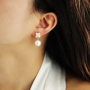 18K Yellow Gold South Sea  Pearl Drop Earring - 20763329