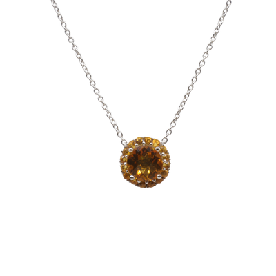 18k White gold Citrinel Necklace |  Gold Diamond Necklace | Gold Cross Necklace Australia | Rose Gold Necklace | Gold Cross Necklace Melbourne | Gold Diamond Pendant Necklace | Gold Necklace For Women | H&H Jewellery 