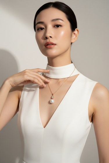 9K Rose Gold South Sea Pearl and Opal Pendant - 20795689