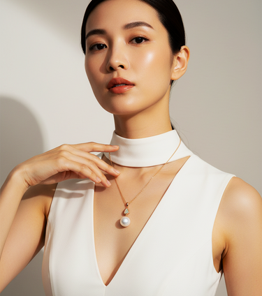 9K Rose Gold South Sea Pearl and Opal Pendant - 20795689