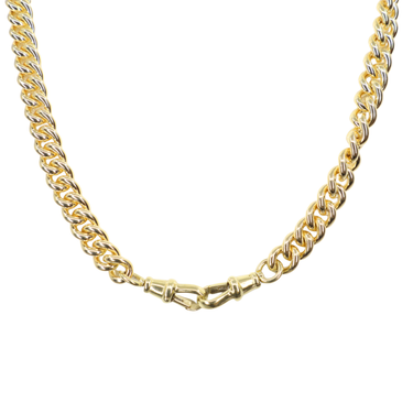 9K Yellow Gold 65.79 Gram Handmade Fob T-Bar Necklace - 20770945