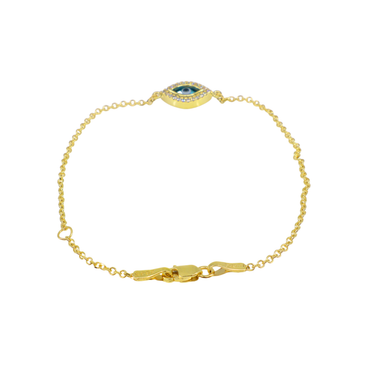 9K Yellow Gold Eye Bracelet - 20766405