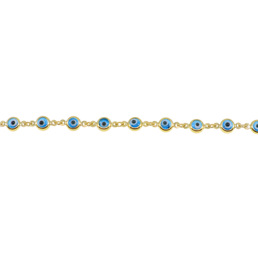 9K Yellow Gold Eye Bracelet - 20766078