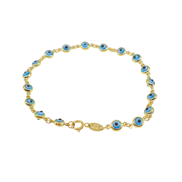 9K Yellow Gold Eye Bracelet - 20766078