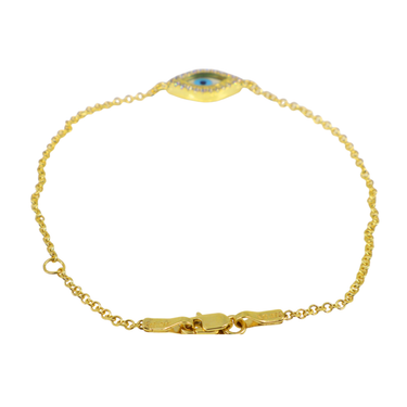 9K Yellow Gold Eye Bracelet - 20766092