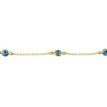 9K Yellow Gold Eye Bracelet - 20766016