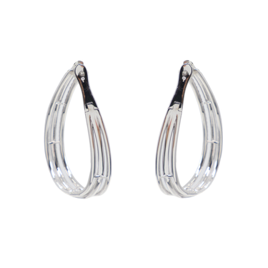 18K White Gold Diamond Earring - 20773236