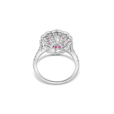 18K White Gold Ruby and Diamond Ring - 20778958