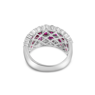 18K White Gold Ruby and Diamond Ring - 20778972