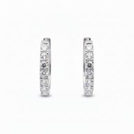 9K Gold 1.00ct Lab Grown Diamond Huggie Earrings