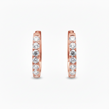 9K Gold 1.00ct Lab Grown Diamond Huggie Earrings