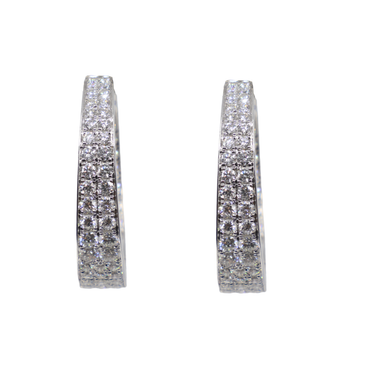 18K White Gold Diamond Earring - 20781033