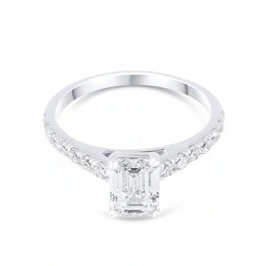 9K Gold Centre 1.00ct & Sides 0.42CT EF/VS Lab Grown Diamond Engagement Ring